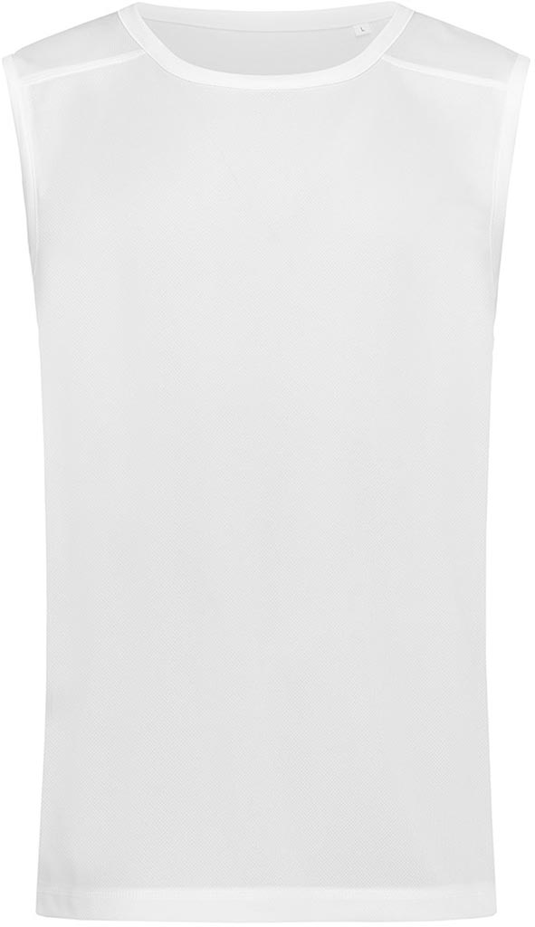 T-shirt Męski bez Rękawów STEDMAN biały