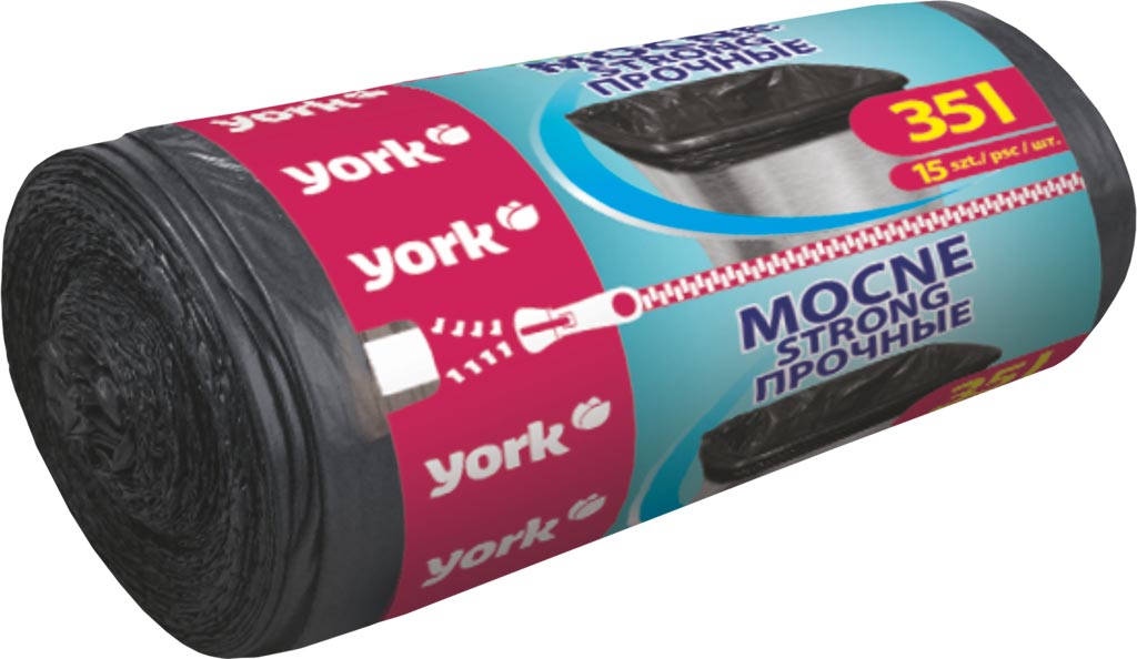 Worki na Śmieci Mocne 35L / 15 SZT YORK czarny