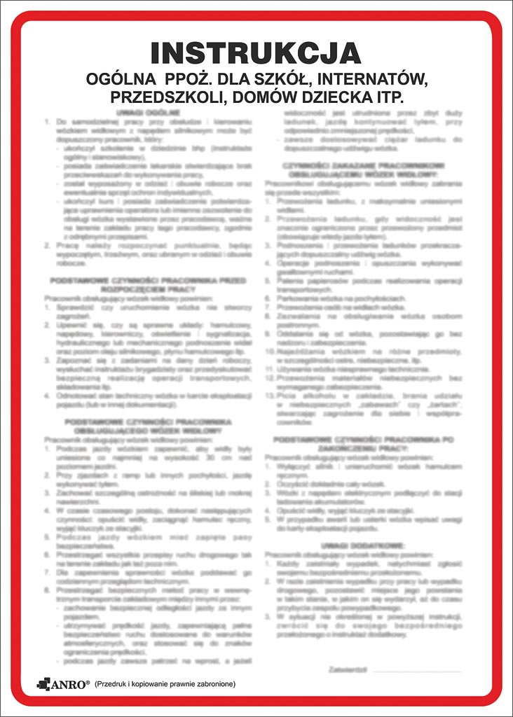 ZNAK Bezpieczeństwa ANRO
