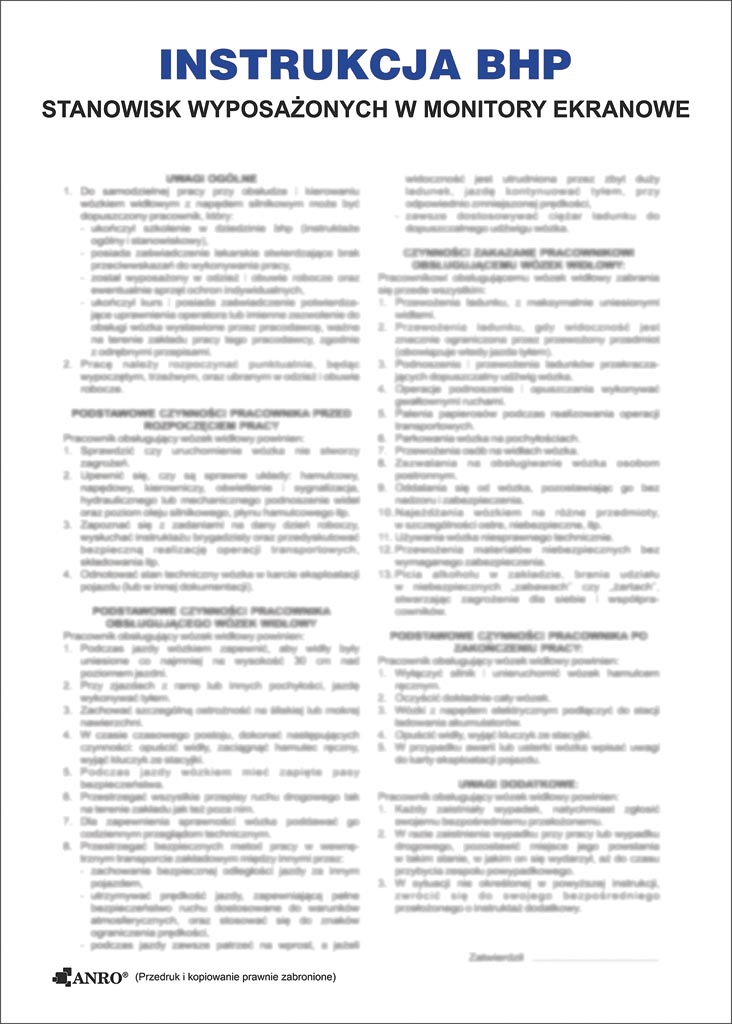 ZNAK Bezpieczeństwa ANRO