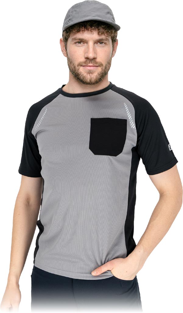 T-shirt REIS szaro-czarny