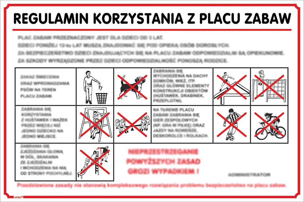 ZNAK Bezpieczeństwa ANRO