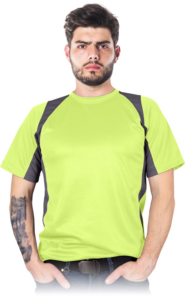 T-shirt Męski REIS żółto-szary