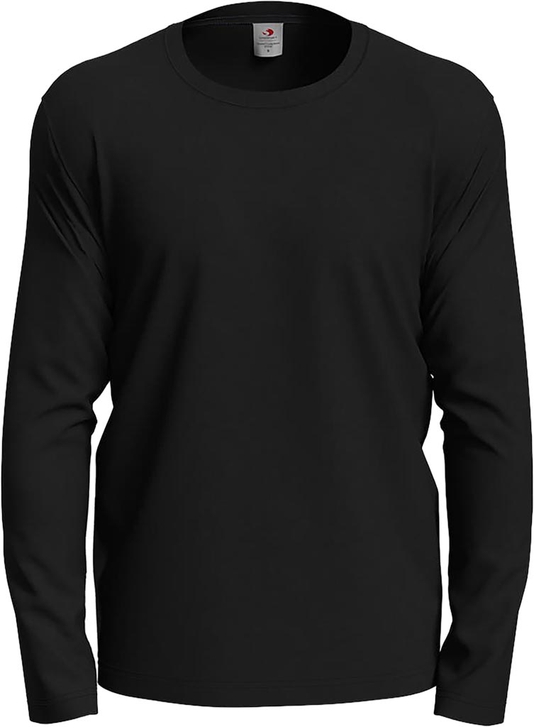 T-shirt Męski z Długim Rękawem STEDMAN czarny