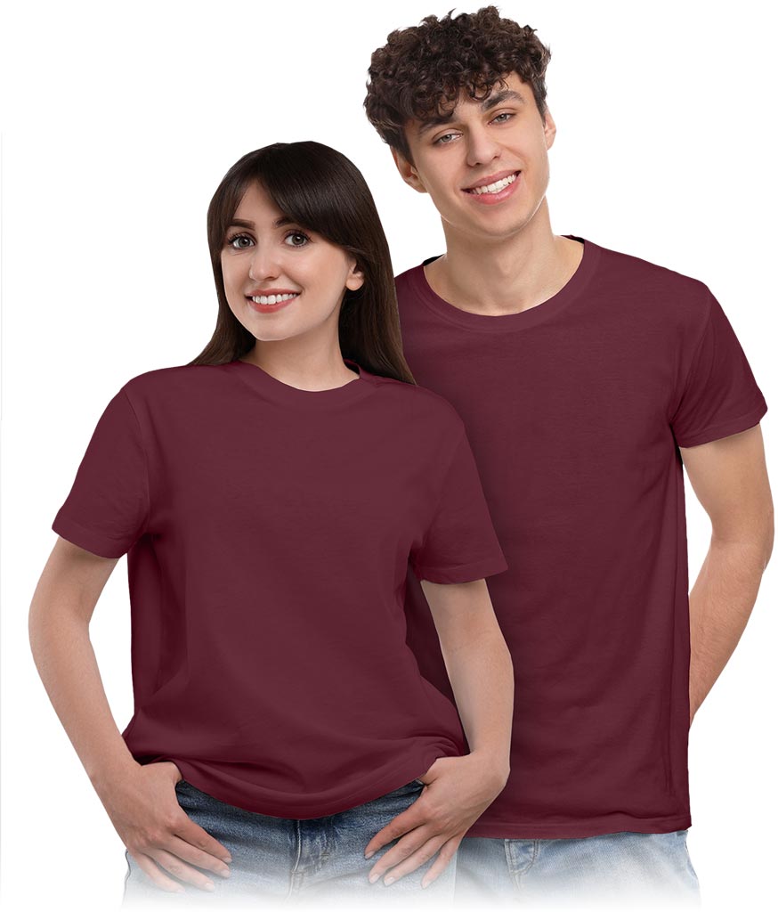 T-shirt REIS czerwony bordo