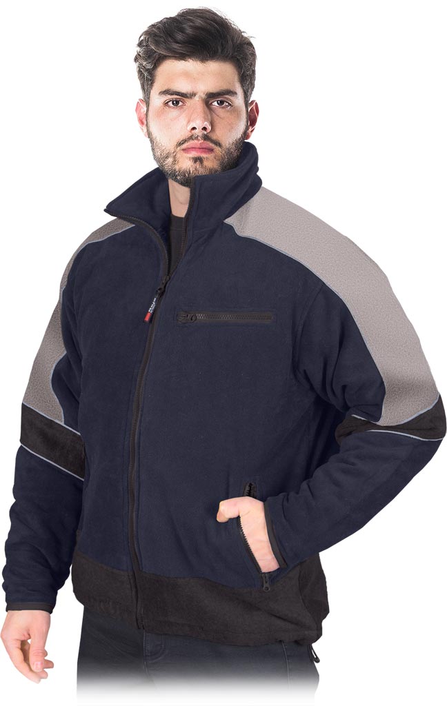 Bluza Ochronna Ocieplana z Polaru REIS granatowo-beżowa