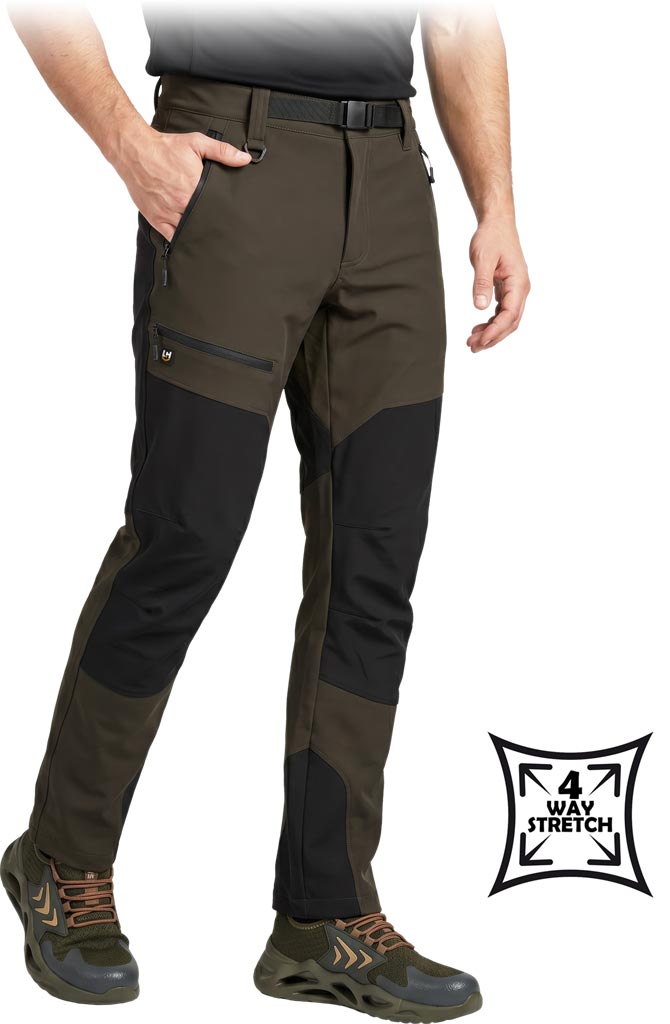 Spodnie Ochronne do PASA L.HOLLMAN khaki-czarne