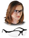 Okulary Ochronne MCR transparentno-czarny, powiększenie +1.0d