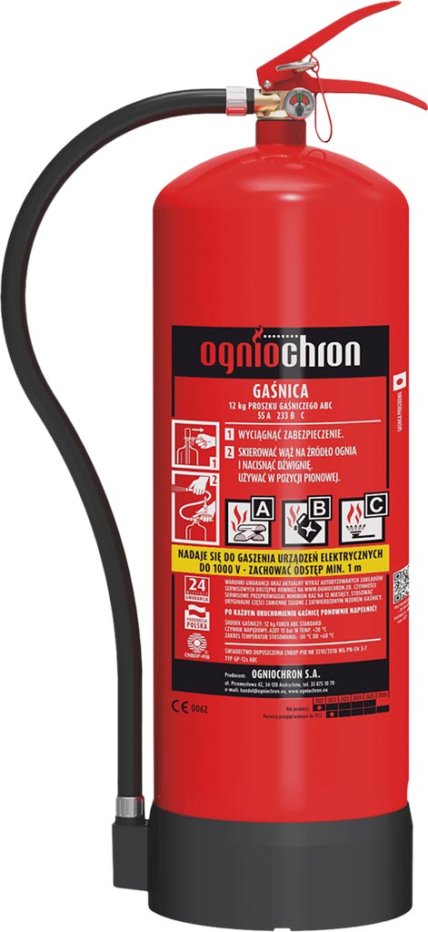 Gaśnica Proszkowa 12 KG OGNIOCHRON czerwona