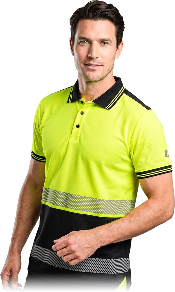 Koszulka POLO Ochronna REIS żółto-czarna