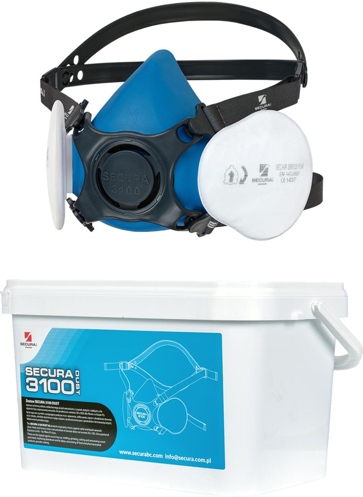 Maska Ochronna DUST SECURA niebiesko-szara