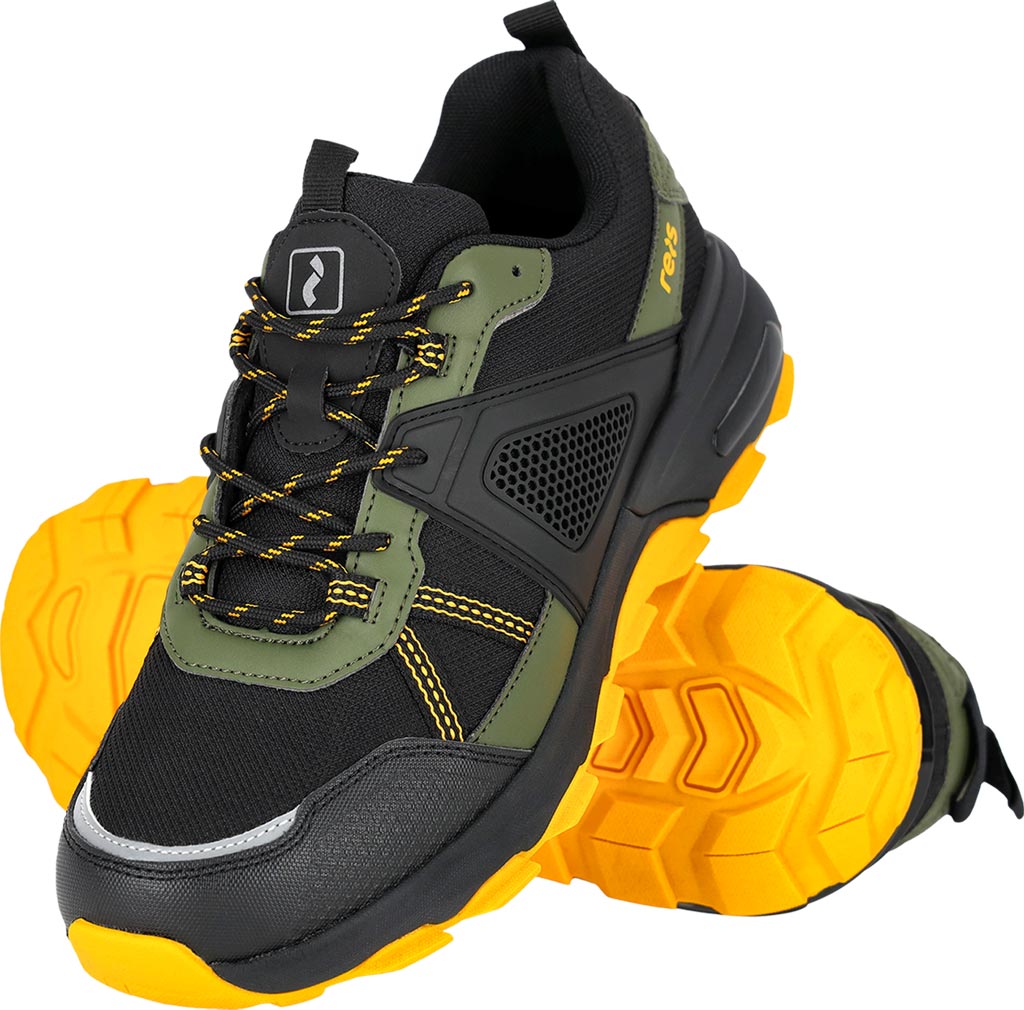 BUTY Sportowe REIS czarno-zielono-żółte