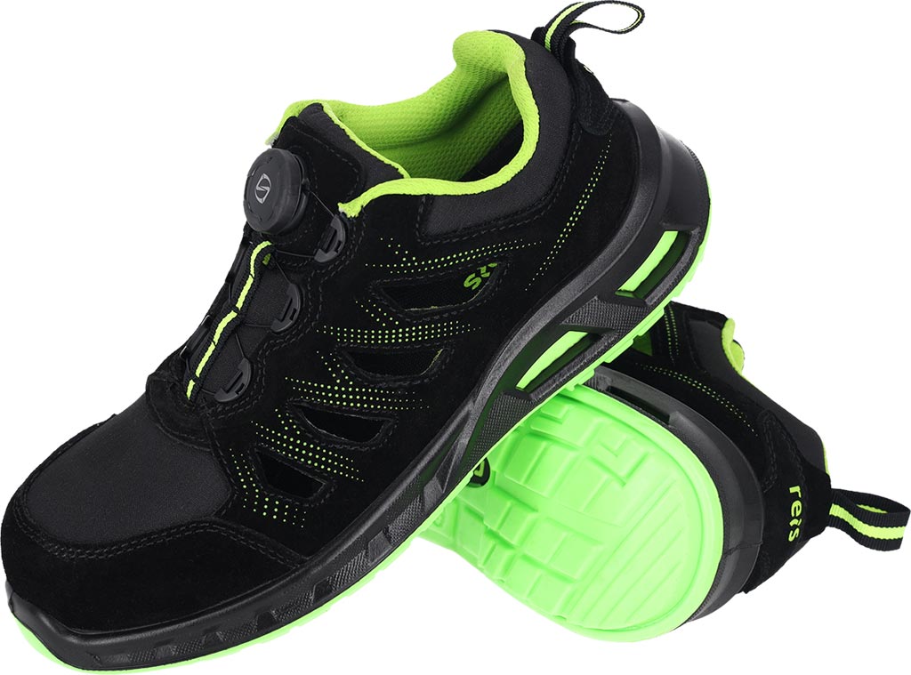 BUTY Bezpieczne REIS czarno-zielone