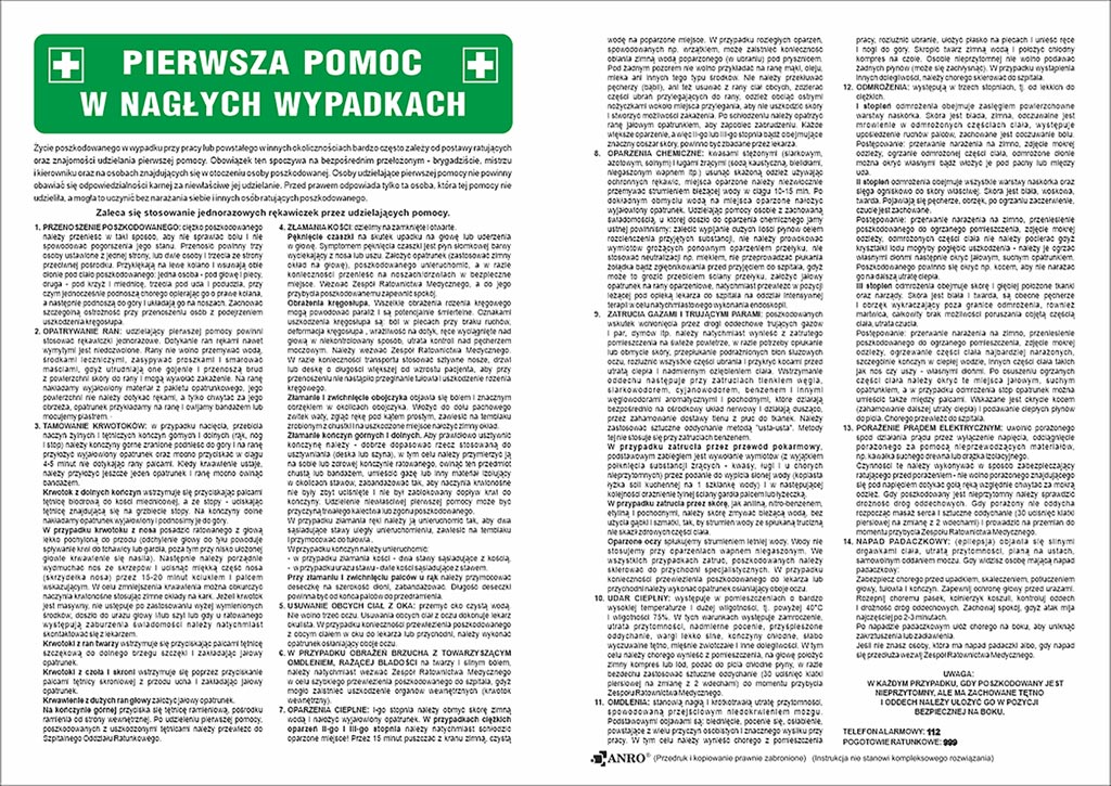 ZNAK Bezpieczeństwa ANRO
