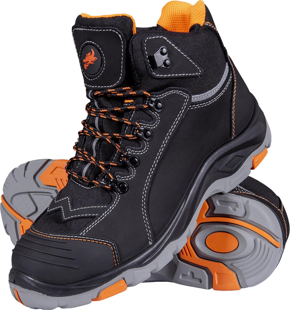 BUTY Bezpieczne REIS czarno-szaro-pomarańczowe