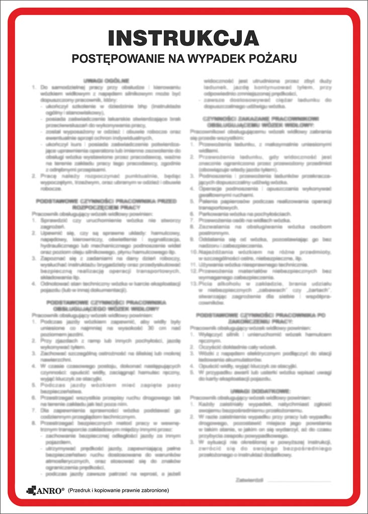 ZNAK Bezpieczeństwa ANRO