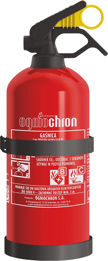 Gaśnica Proszkowa 1 KG OGNIOCHRON czerwona