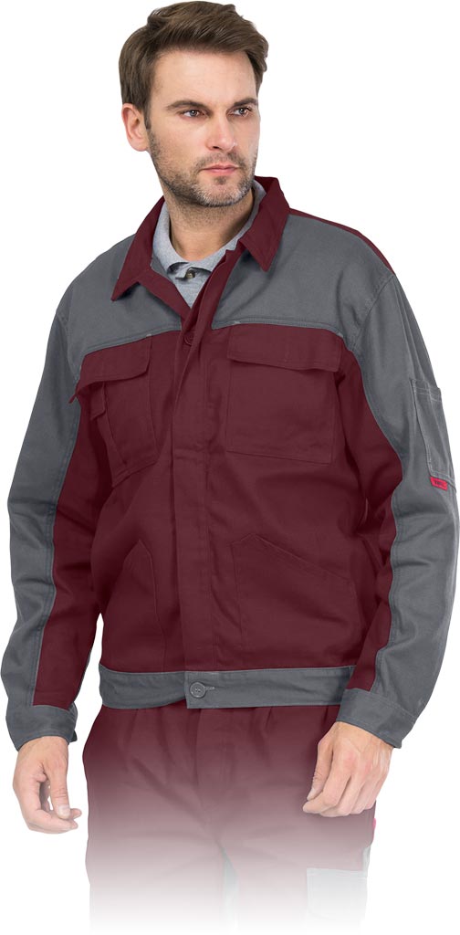 Bluza Ochronna REIS bordowo-szara