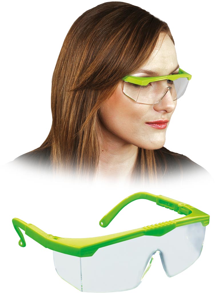 Okulary Ochronne REIS transparentno-seledynowe