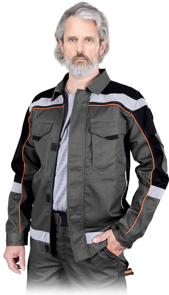Bluza Ochronna REIS stalowo-czarno-pomarańczowa