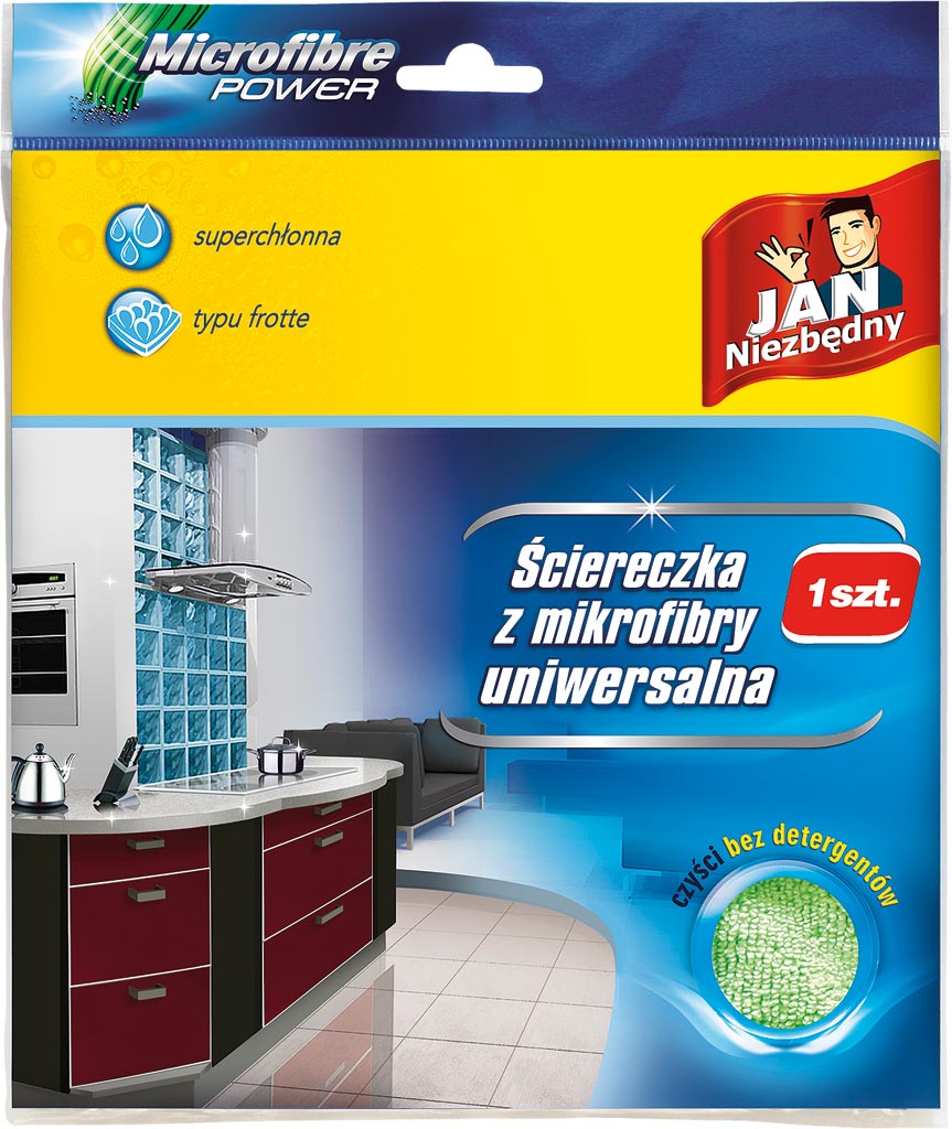 Ścierka z Mikrofibry JAN NIEZBĘDNY zielona