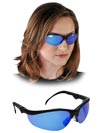 Okulary Ochronne MCR niebieskie diament, lustrzany, czarne