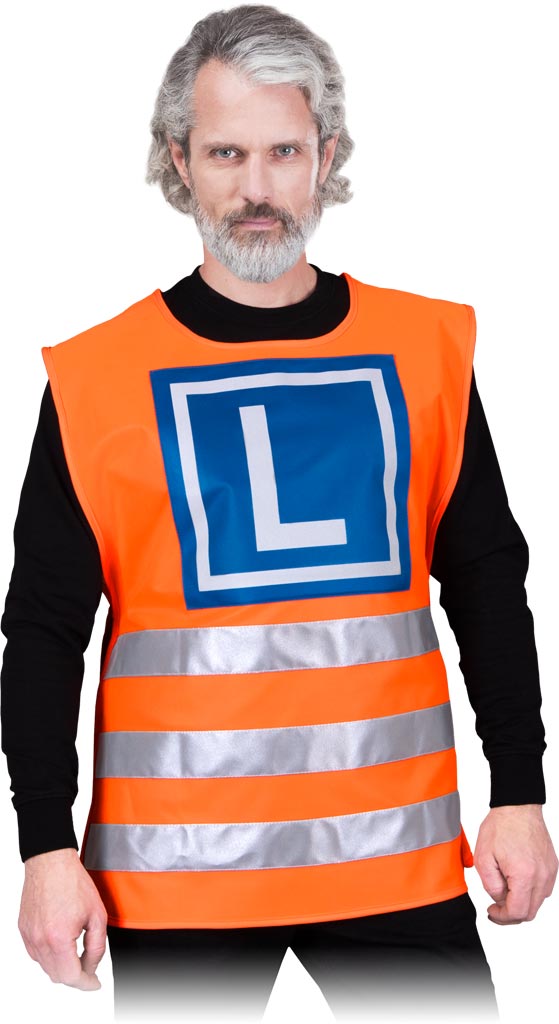 Narzutka Ostrzegawcza- Nauka Jazdy L LUBMAR pomarańczowa
