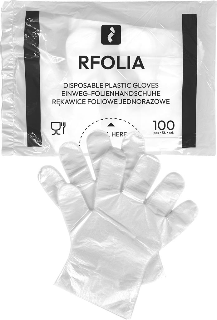 Rękawice Foliowe REIS transparentne