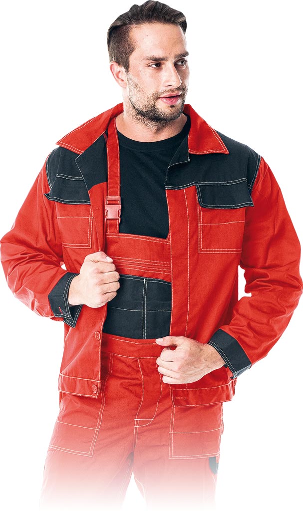 Bluza Ochronna REIS czerwono-czarna