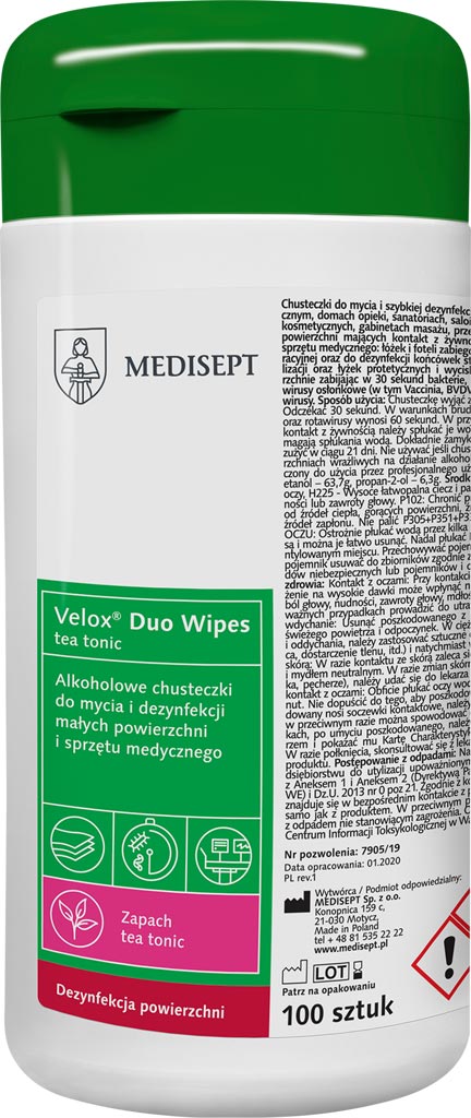 Chusteczki do Dezynfekcji 8% VAT MEDISEPT