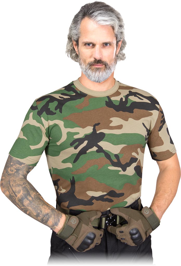 T-shirt Męski REIS moro-zielony