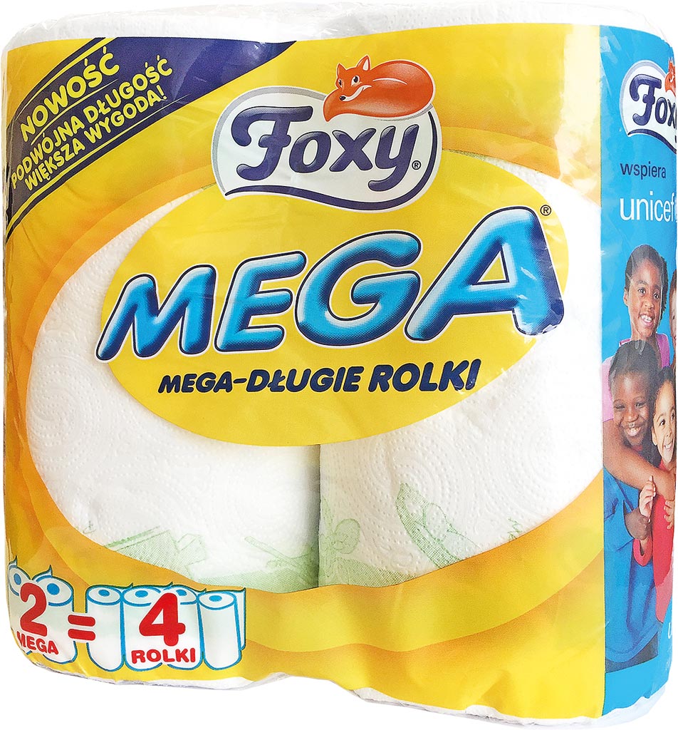 Ręcznik Papierowy FOXY biało-zielony
