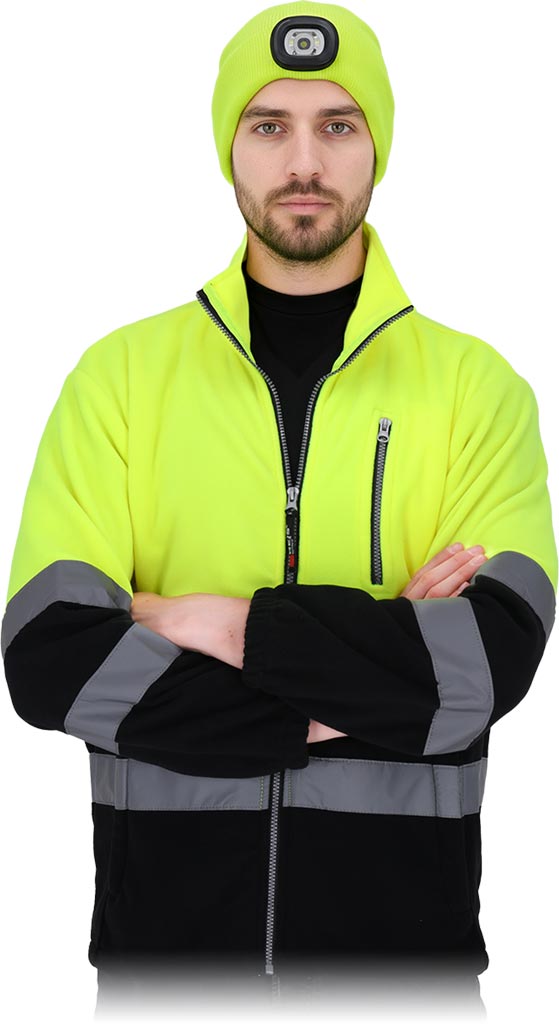 Bluza Ochronna z Polaru REIS żółto-czarna
