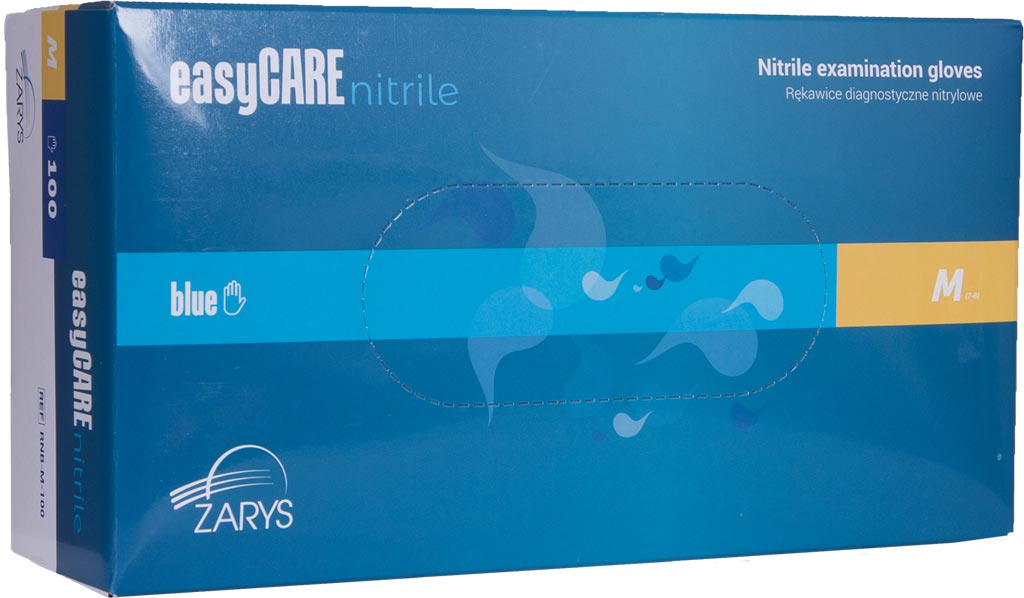 Rękawice Nitrylowe 8% VAT ZARYS niebieskie