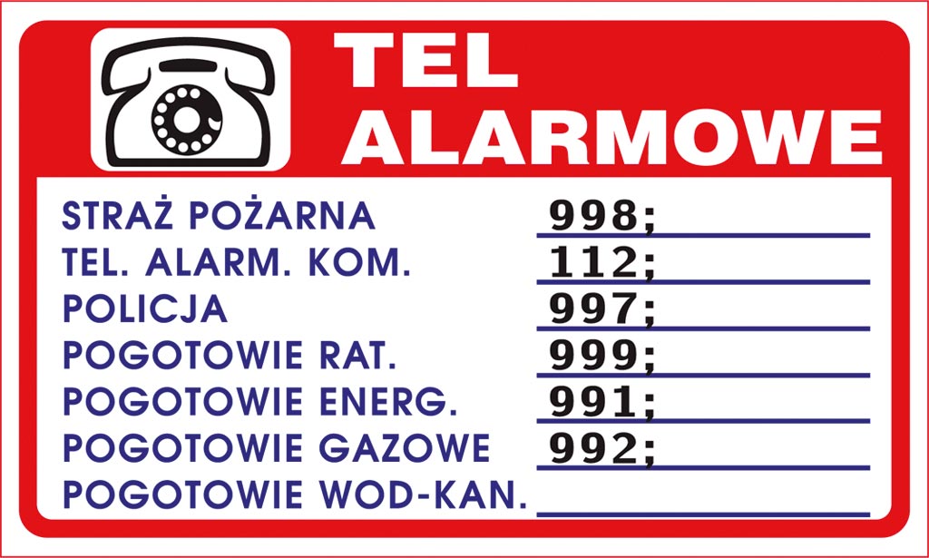 ZNAK Bezpieczeństwa ANRO