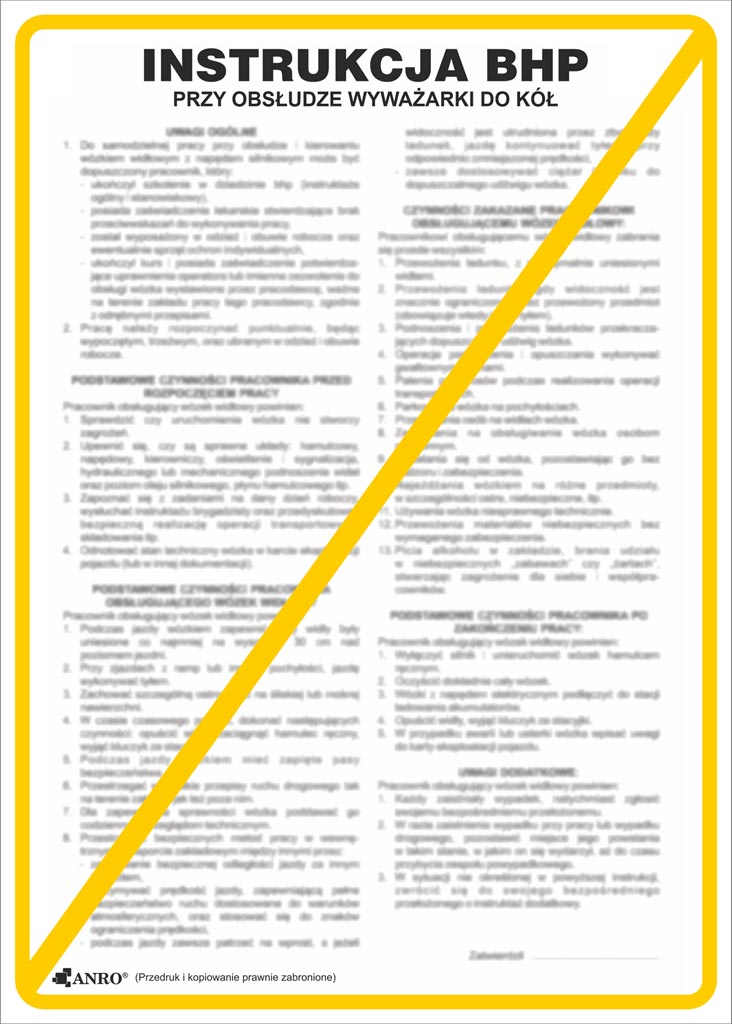 ZNAK Bezpieczeństwa ANRO