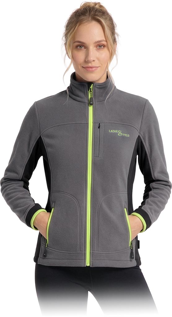 Bluza z Polaru Ochronna L.HOLLMAN ciemnoszara