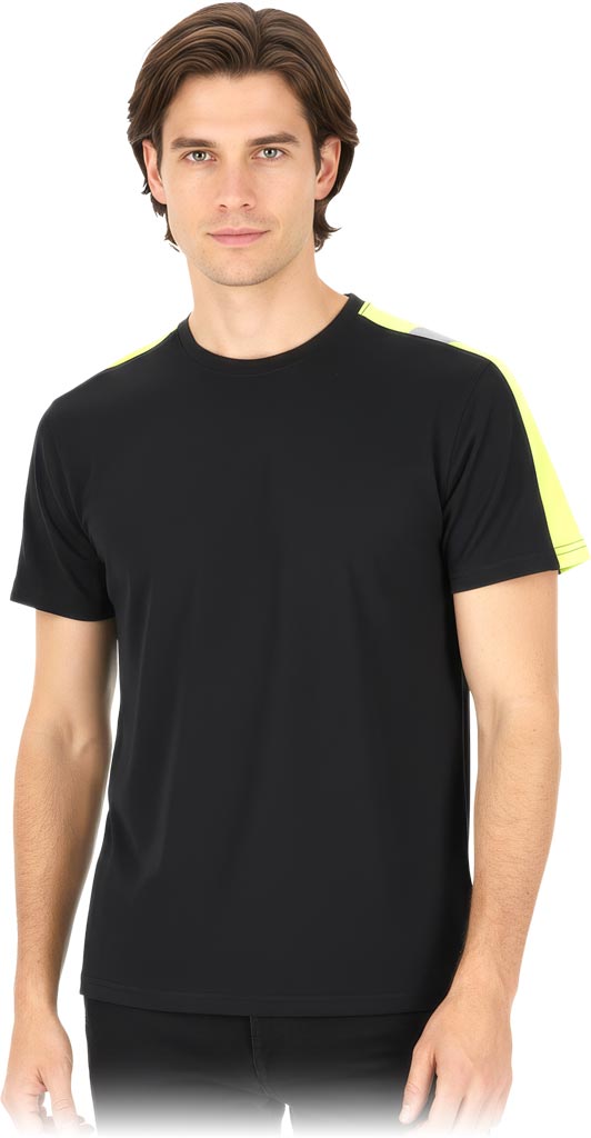 T-shirt REIS czarno-żółty