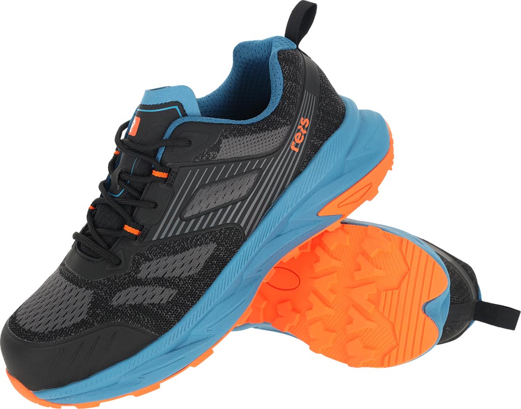 BUTY Bezpieczne REIS czarno-niebiesko-pomarańczowe