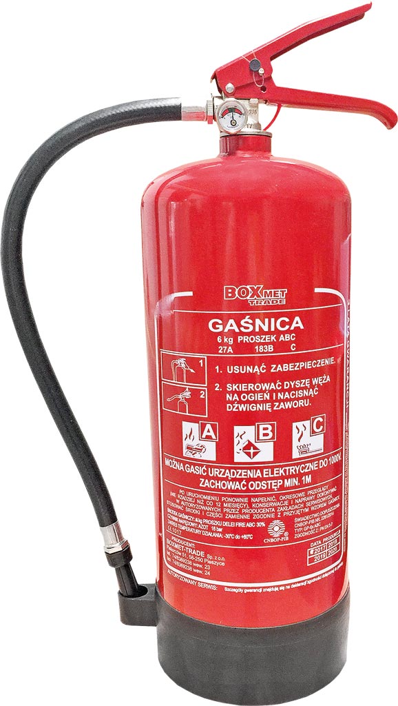 Gaśnica Proszkowa 6 KG BOXMET TRADE czerwona