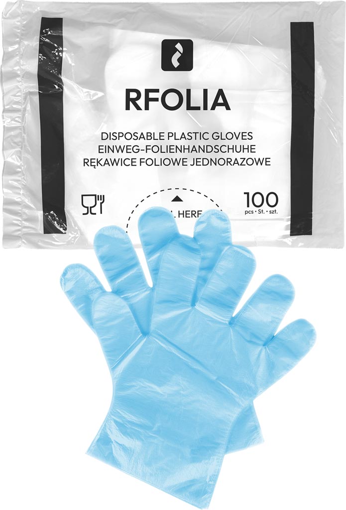 Rękawice Foliowe REIS niebieskie
