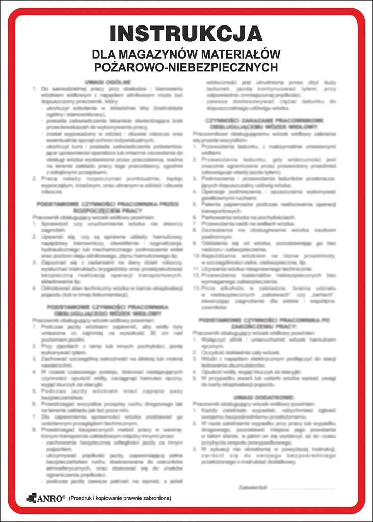 ZNAK Bezpieczeństwa ANRO