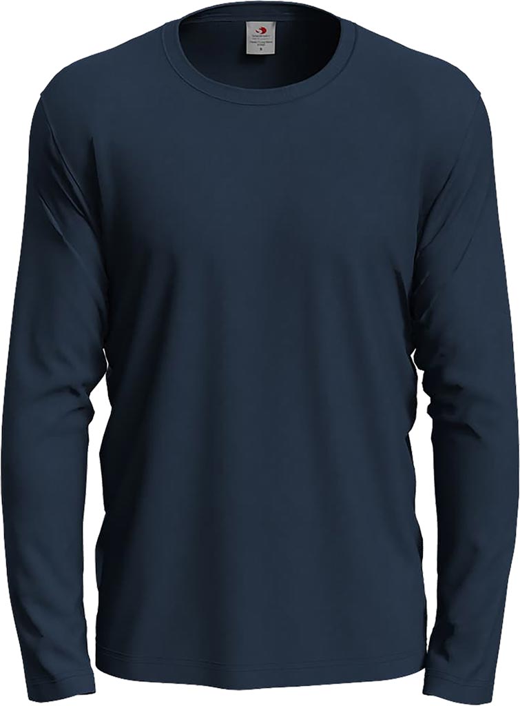 T-shirt Męski z Długim Rękawem STEDMAN granatowy midnight