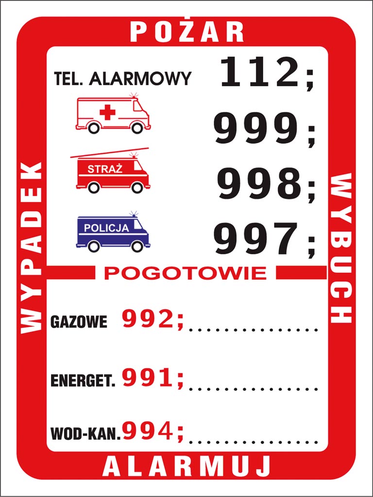 ZNAK Bezpieczeństwa ANRO