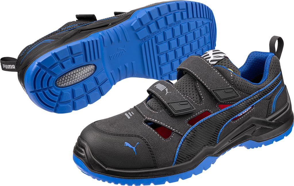 BUTY Bezpieczne PUMA czarno-niebieskie