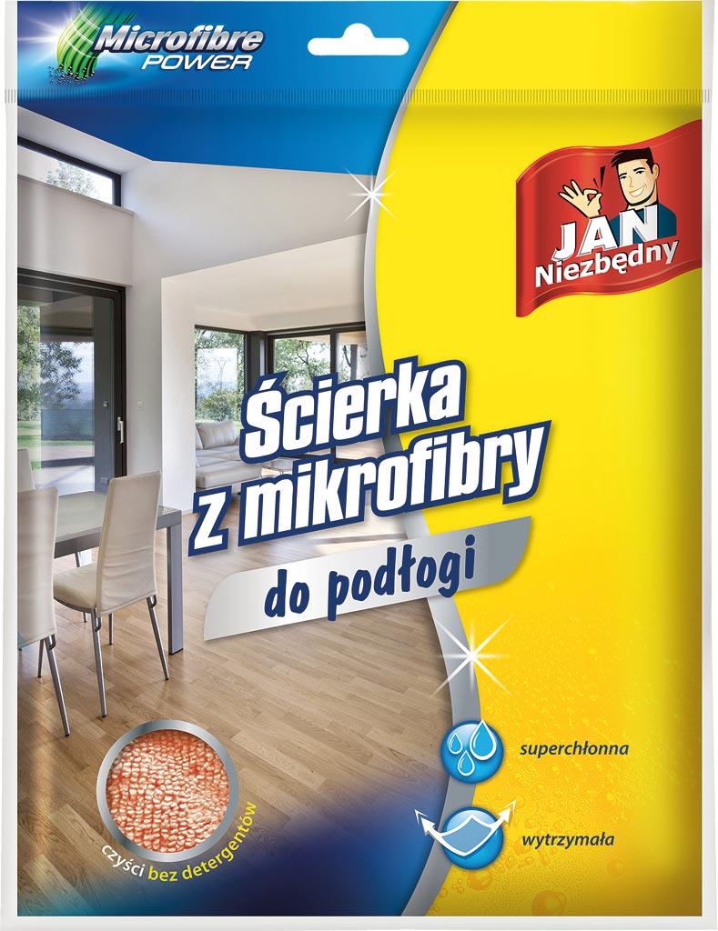 Ścierka z Mikrofibry JAN NIEZBĘDNY pomarańczowa