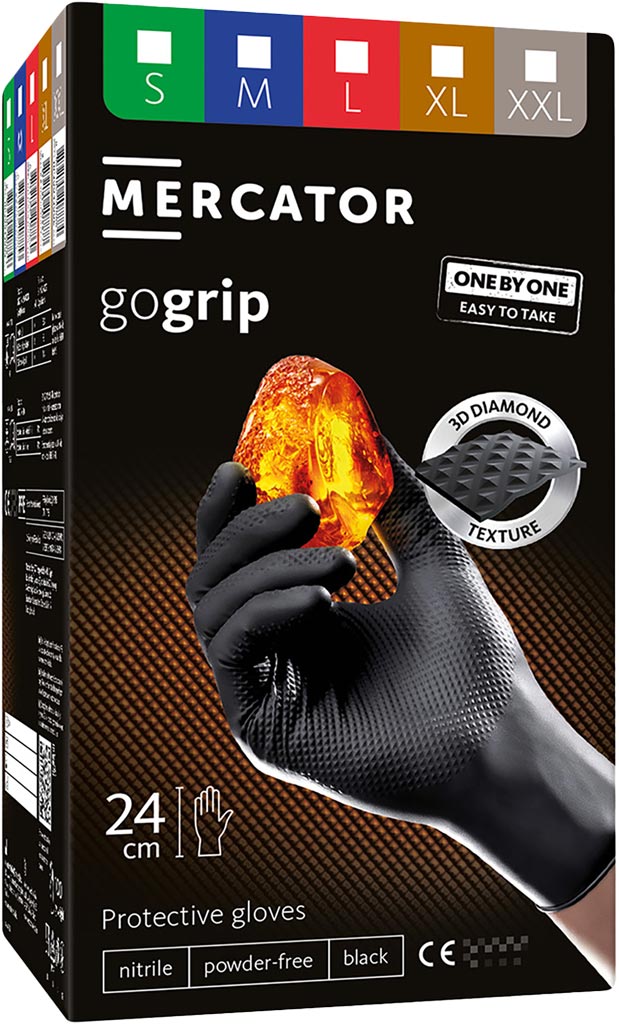 Rękawice Nitrylowe MERCATOR MEDICAL czarne