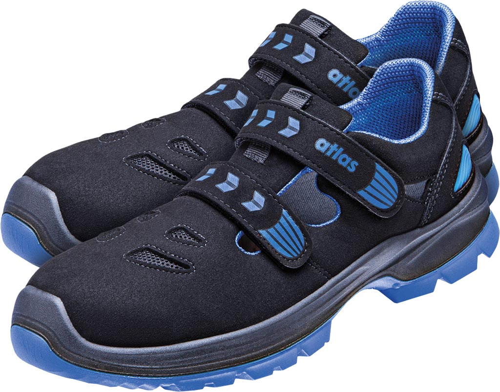 BUTY Bezpieczne ATLAS czarno-niebieskie