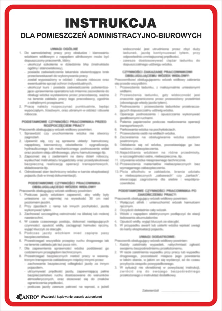 ZNAK Bezpieczeństwa ANRO