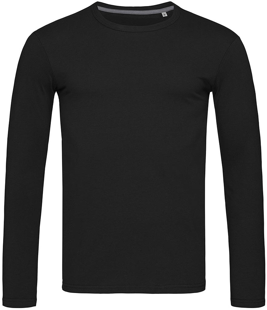 T-shirt Męski z Długim Rękawem STEDMAN czarny